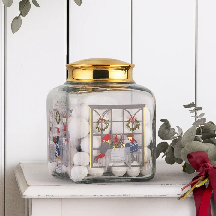 Holmegaard - Christmas Pot à biscuits de Noël 2024, H 16 cm, multicolore