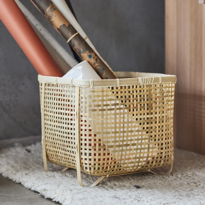 OYOY - Sporta Panier de rangement, 29 x 29 cm, nature