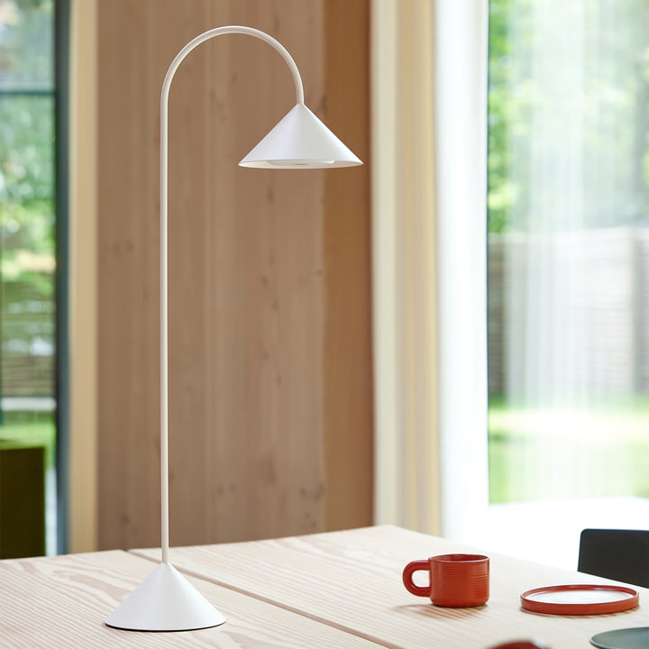 Grasp LED Lampadaire à accu, H 72 cm, blanc mat de Frandsen