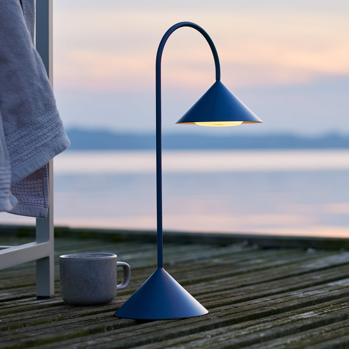 Grasp LED accu lampadaire, H 47 cm, pétrole mat de Frandsen