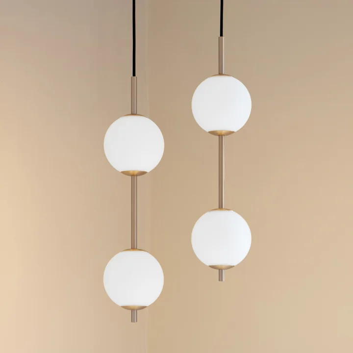 Audrey 2 LED Suspension, verre opalin de Umage