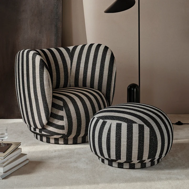 Rico Louisiana fauteuil sand black de Ferm Living