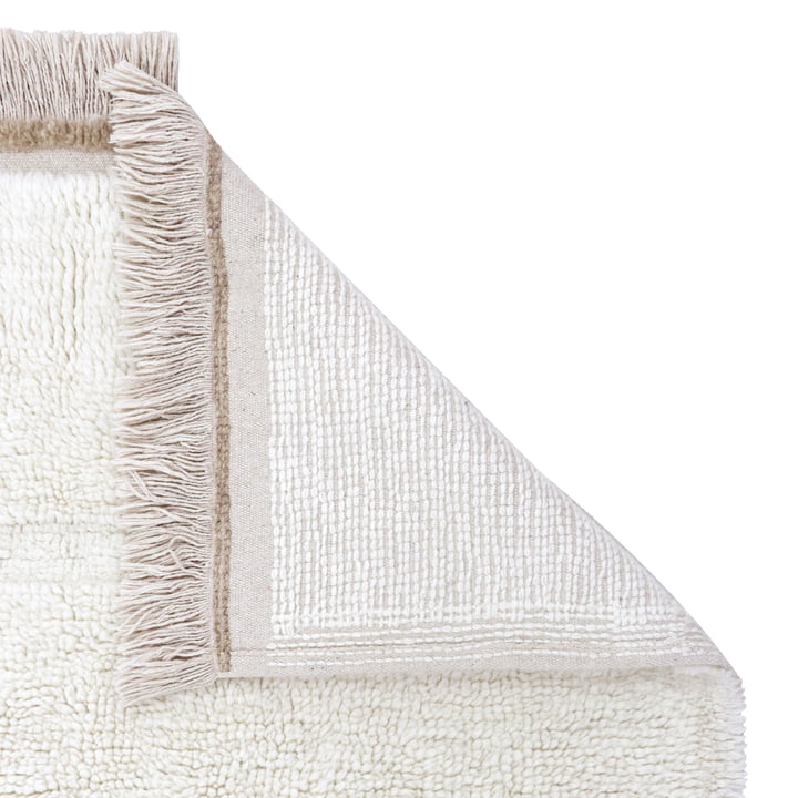 Tapis en laine Steppe de Lorena Canals in sheep white