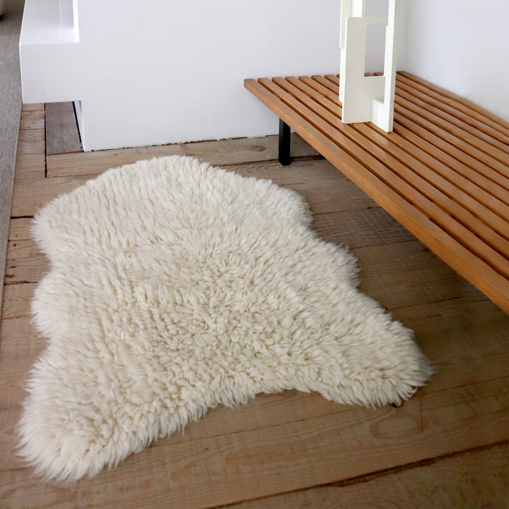 Tapis en laine Woolly de Lorena Canals in sheep white