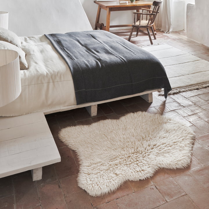 Tapis en laine Woolly de Lorena Canals in sheep white