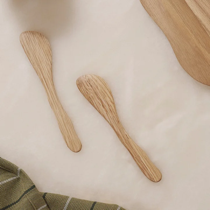Ferm Living - Cairn Couteau à beurre, chêne (set de 2)