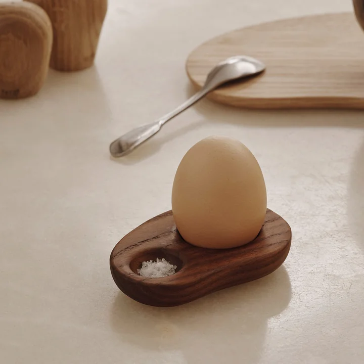 Ferm Living - Cairn coquetier, marron foncé