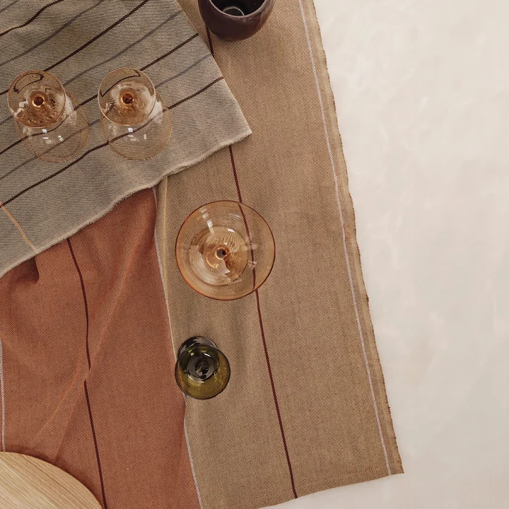 Ferm Living - Ito torchon, hazel / oat (lot de 2)