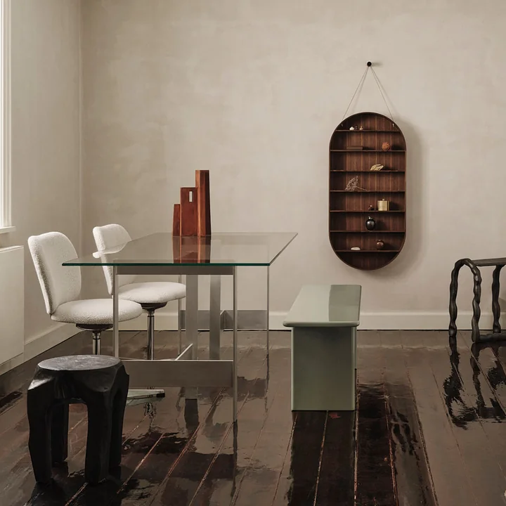 Ferm Living - Oval Dorm Étagère murale, chêne fumé