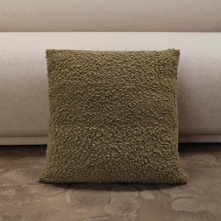 Ferm Living - Moor Taie d'oreiller, 50 x 50 cm, olive