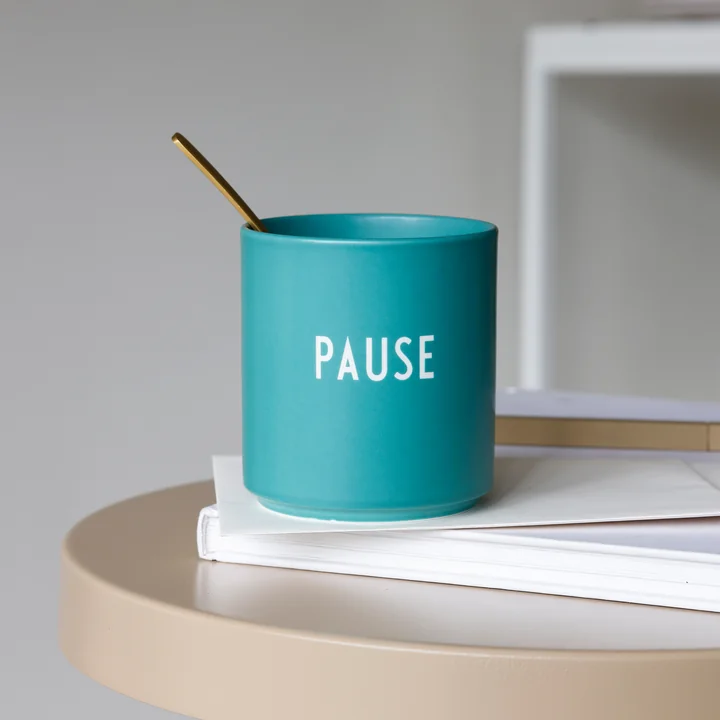 Design Letters - AJ Favourite Tasse en porcelaine, Pause / antique green