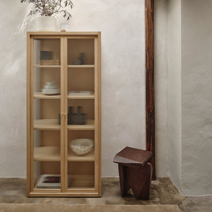 ferm Living - Reed Vitrine, chêne naturel