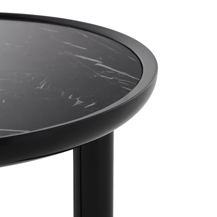 Kartell - K-Top table d'appoint, H 50 cm / Ø 60 cm, noir Marquina / noir