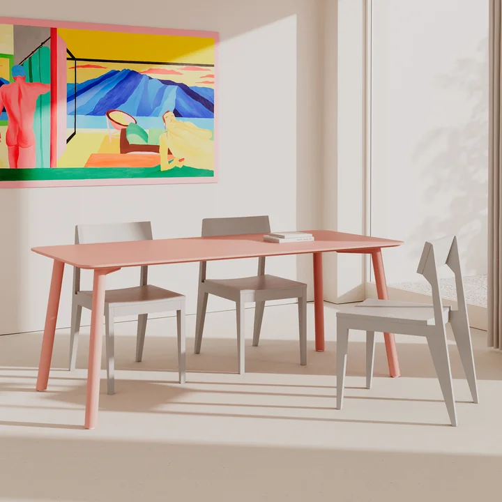 OUT Objekte unserer Tage - Meyer Color Table, frêne laqué, abricot