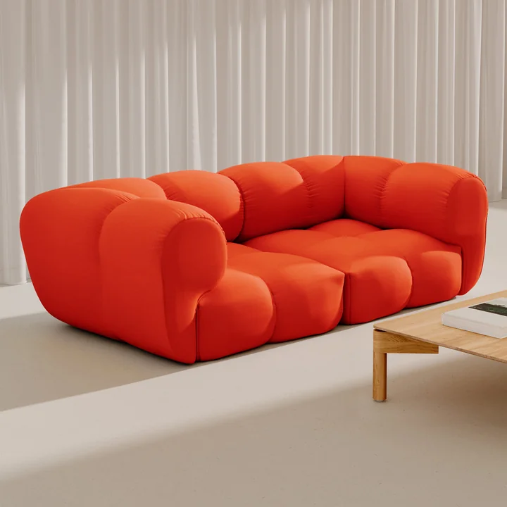 OUT Objekte unserer Tage - Sander 02, 2. Canapé 5 places, orange pur (Vidar 4 0542 by Kvadrat/Raf Simons)