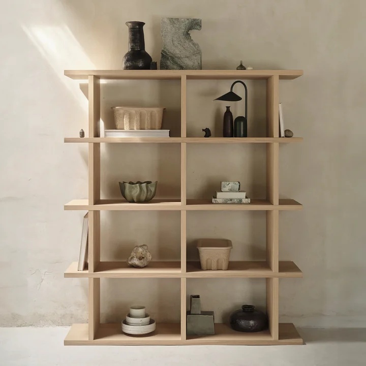 Ferm Living - Kona Bibliothèque 2 x 4, 122,5 x 141 cm, chêne naturel