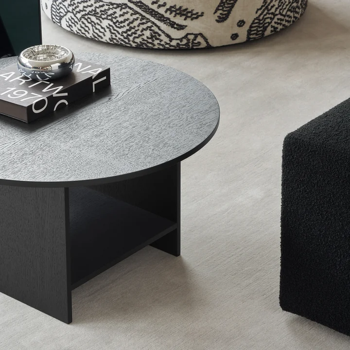 e15 - Heiji table d'appoint M, jet black