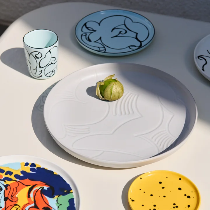 Marimekko - Oiva Vildmo Assiette de service, 32 cm, blanc