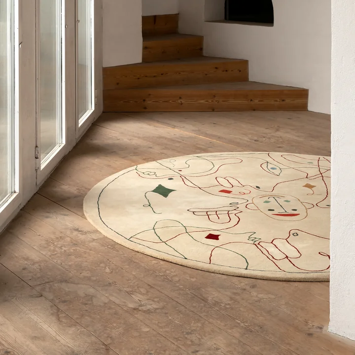 nanimarquina - Silhouette Tapis tufté, Ø 200 cm, multicolore