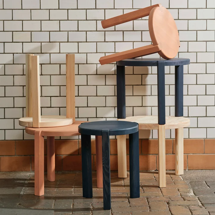 FDB Møbler - D108 Ragnesminde Tables d'appoint, Ø 35 cm et Ø 48 cm