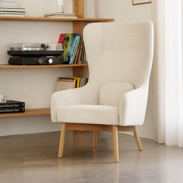FDB Møbler - Gesja L35 fauteuil, chêne / beige (Monza 00)