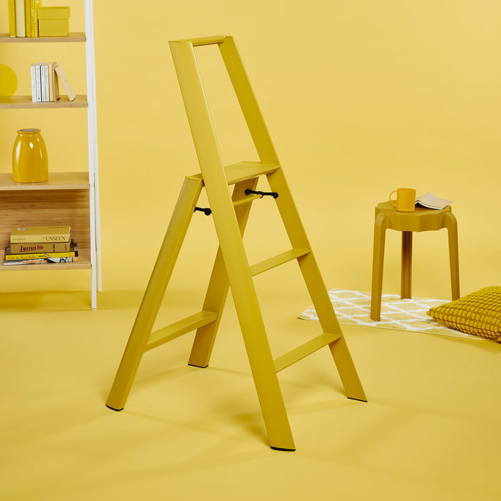 Metaphys - Lucano 3 Step Echelle pour tabouret, jaune