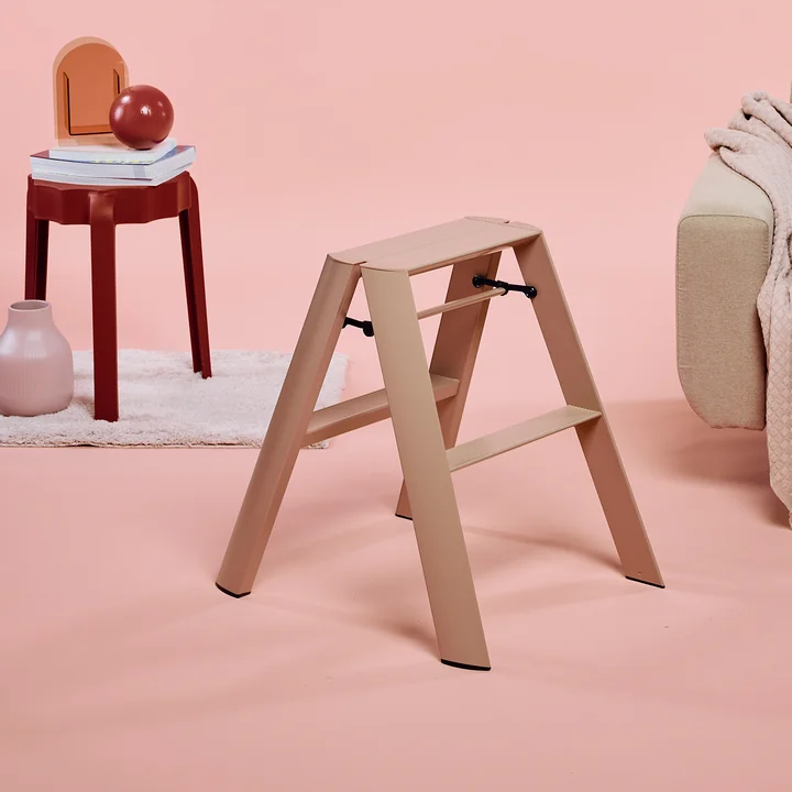 Metaphys - Lucano 2 Step Escabeau pour tabouret, peach brown