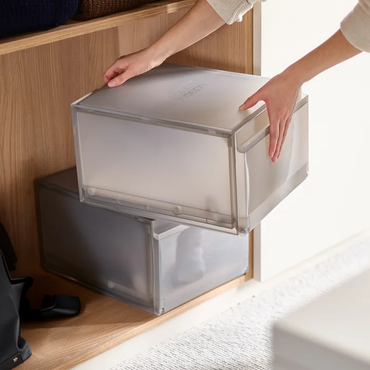 Joseph Joseph - ShoeCase Boîte de rangement Premium, gris