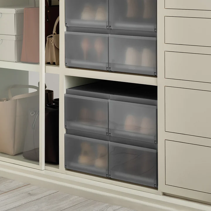 Joseph Joseph - ShoeCase Boîte de rangement Premium, gris