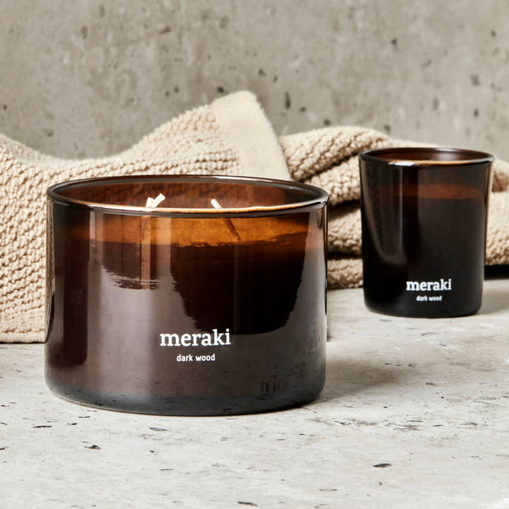 Meraki - Bougie parfumée, Ø 10 cm, dark wood