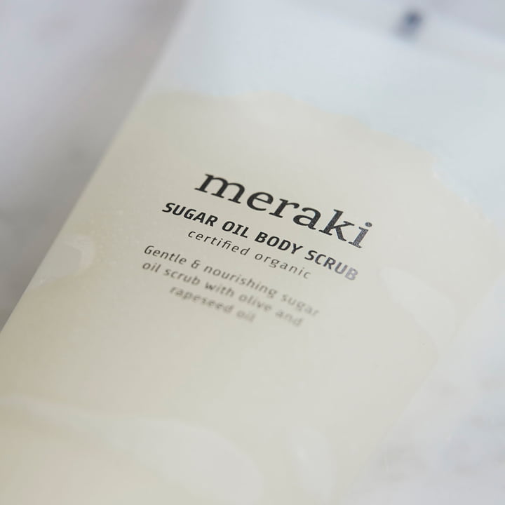 Meraki - Sucre & Huile exfoliante pour le corps, 150 ml