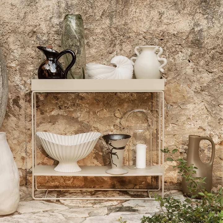 Ferm Living - Plant Box avec 2 niveaux, cashmere