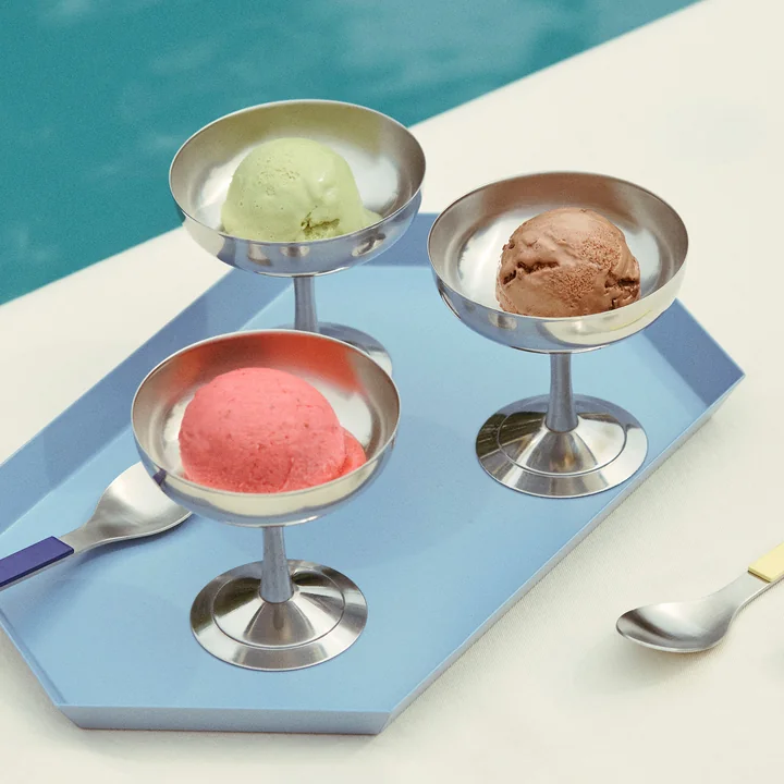 HAY - Coupe à glace italienne, argent