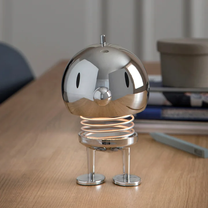 Hoptimist - Lampe LED rechargeable, Large, Chrome