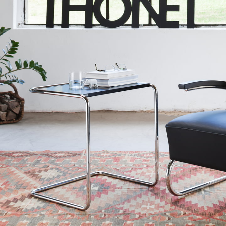 Thonet - B 97 Table d'ensemble, chrome / noir