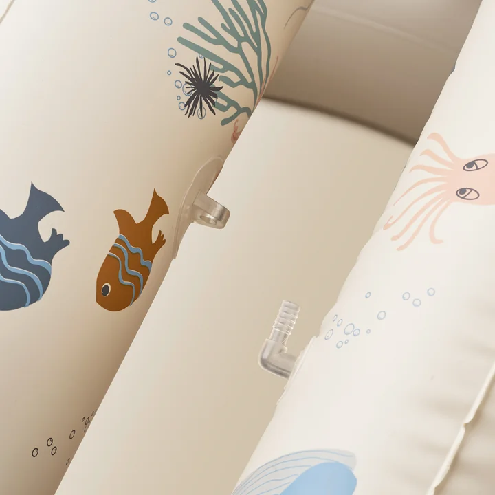 LIEWOOD - Hadleia piscine avec toit, Ø 108 cm, Sea creature / sandy