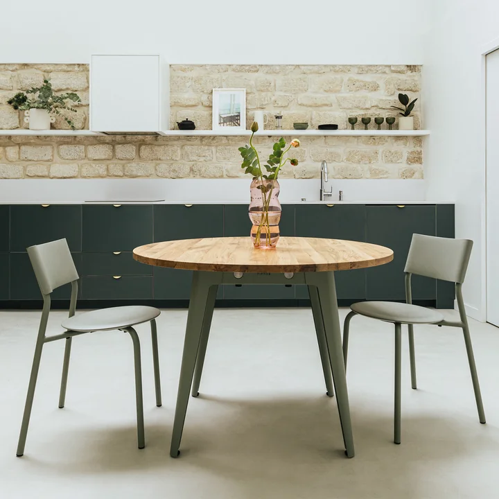 TipToe - NEW MODERN Table de salle à manger en vieux bois