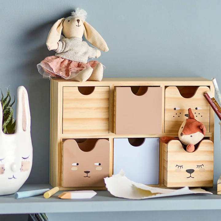 Bloomingville Mini - Calle Caisse de rangement, marron