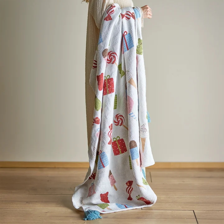 Bloomingville Mini - Sweets Couverture, 130 x 160 cm, multicolore