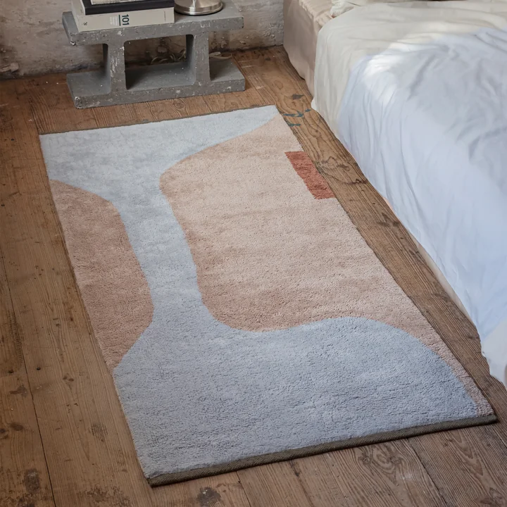 Mette Ditmer - Figura Tapis, 150 x 70 cm, bleu clair