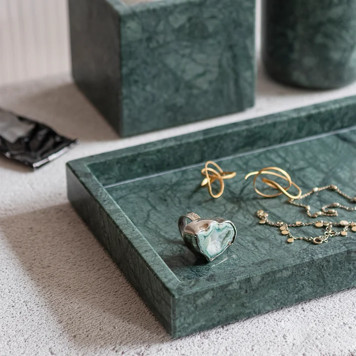 Mette Ditmer - Marble Plateau, 16 x 31 cm, dark forest