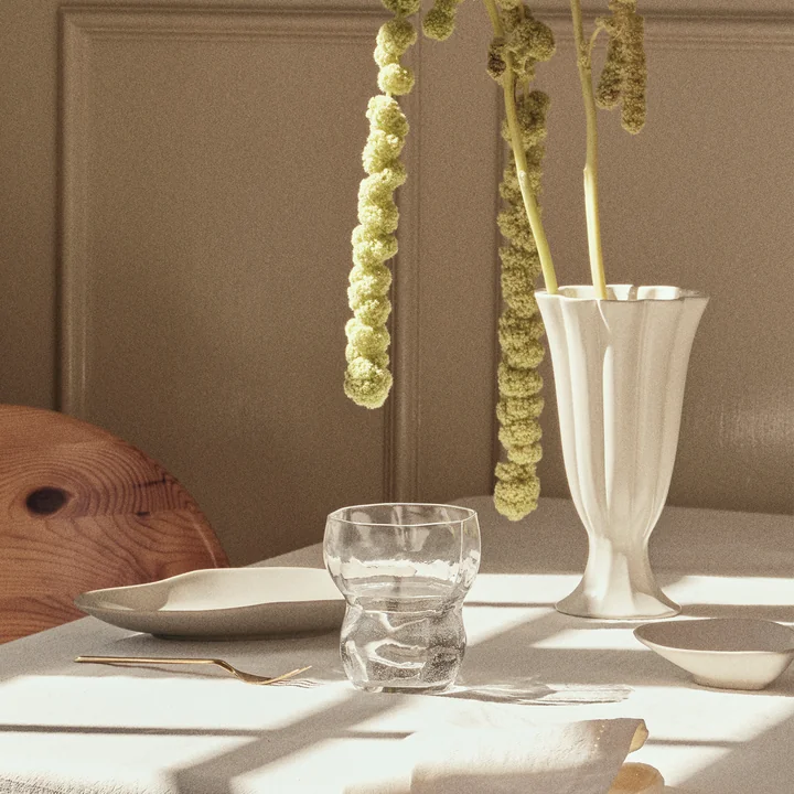 Broste Copenhagen - Heli Vase, Ø 12 x 22 cm, crème