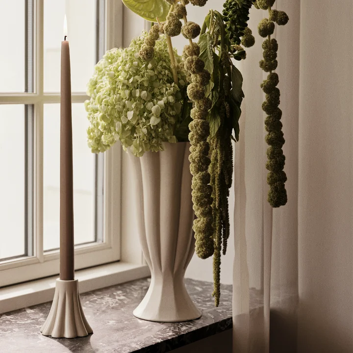 Broste Copenhagen - Heli Vase, Ø 17 x 30 cm, crème