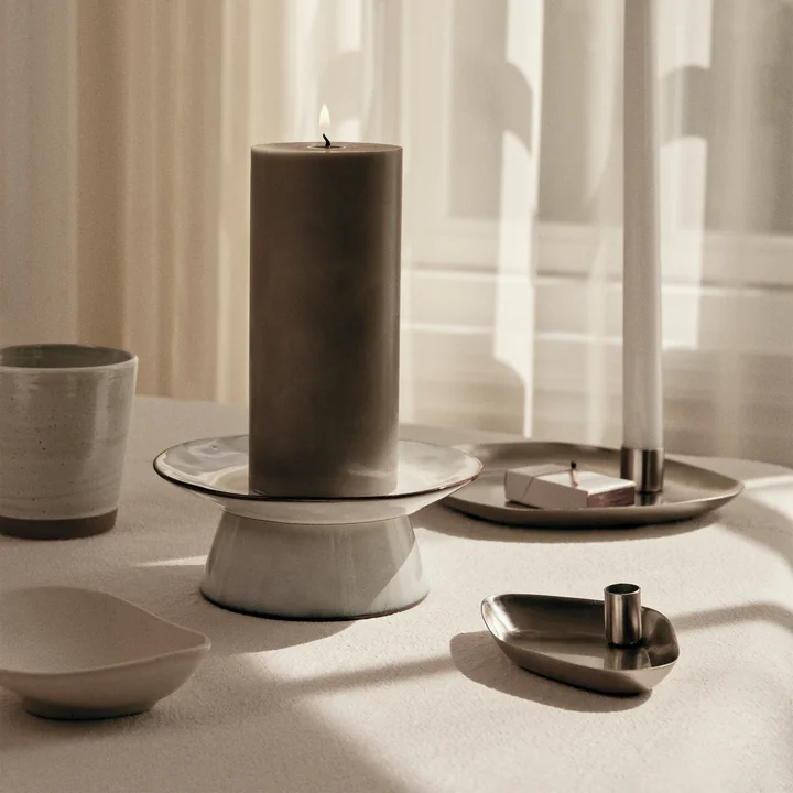 Broste Copenhagen - Nordic Sand Plateau à tarte, Ø 14,5 x 6 cm, beige