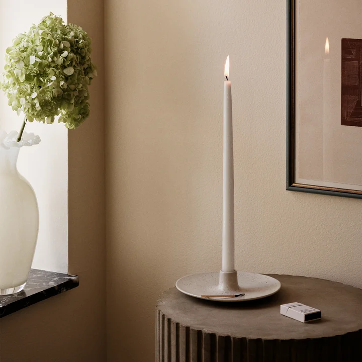 Broste Copenhagen - Nordic Vanilla Bougeoir, blanc