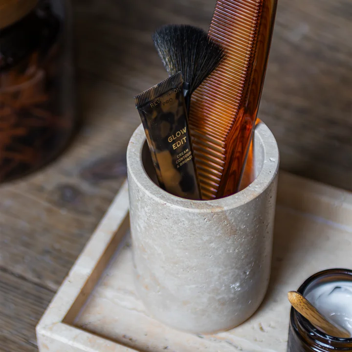 Mette Ditmer - Travertine Gobelet pour brosse à dents, lin
