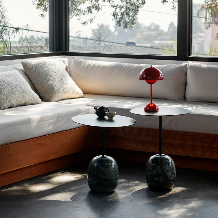 & Tradition - Flowerpot Lampe de table rechargeable VP9, rouge vermillon