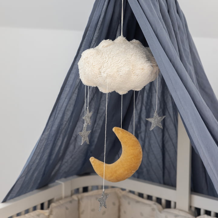 Sebra - Mobile pour bébé Moon & Stars, beige