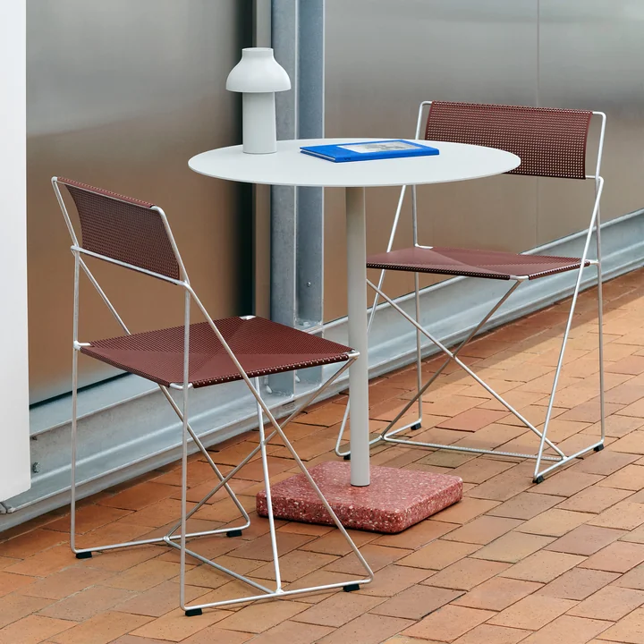 HAY - X-Line Chaise, Outdoor, galvanisé à chaud / iron red