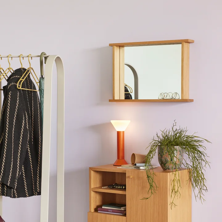 Hübsch Interior - Forma miroir mural 60 x 40 cm, cadre chêne